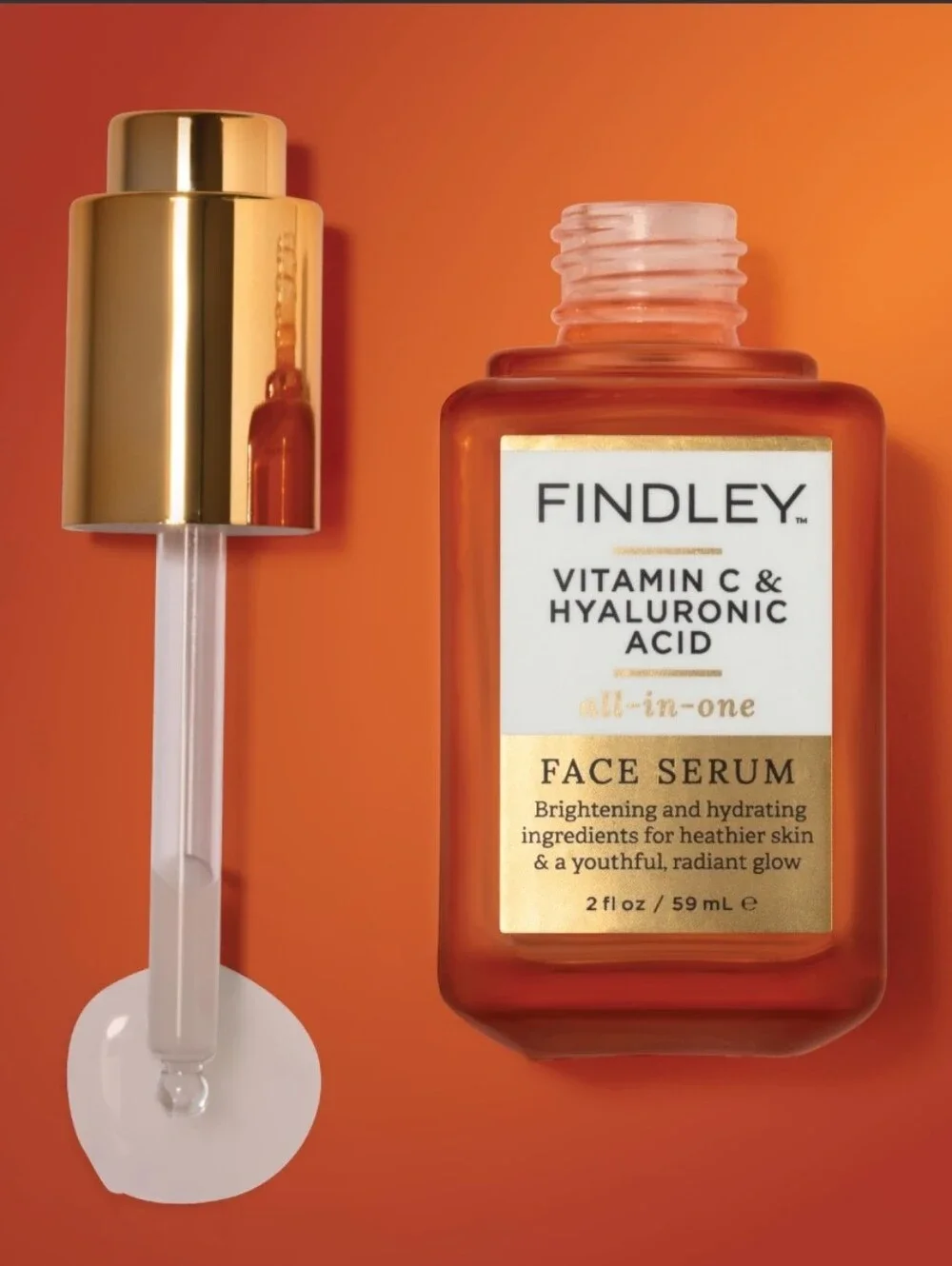 Findley Vitamin C & Hyaluronic Acid All In One Facial Serum. NIB. Unisex.